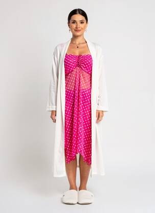 Nuisette/combinette légère et transparente rose REGLISSE femme