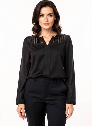 Top stretch manches longues noir VOODOO femme