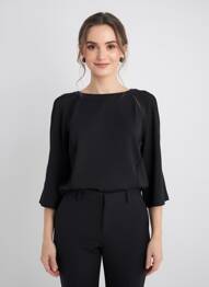 Top stretch manches 3/4 noir VOODOO femme