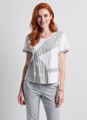 T-shirt stretch manches courtes gris AURA BY FIGURE LIBRE femme