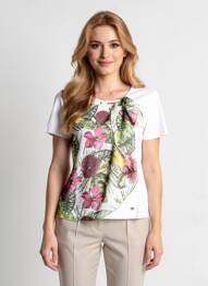 T-shirt stretch manches courtes vert AURA BY FIGURE LIBRE femme