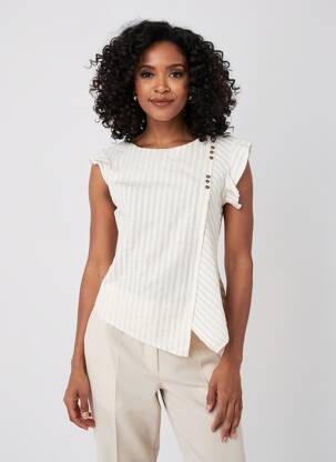 Top manches courtes manches courtes beige AURA BY FIGURE LIBRE femme