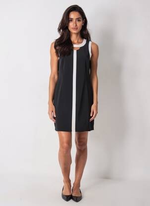 Robe courte sans manche sans manche noir JUMFIL femme