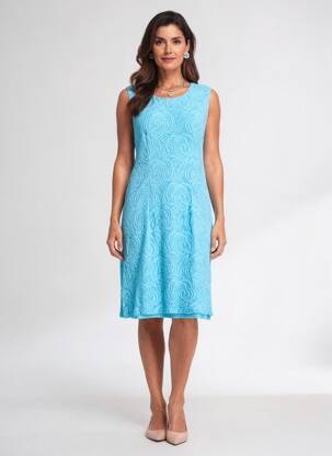 Robe mi-longue sans manche sans manche bleu JUMFIL femme