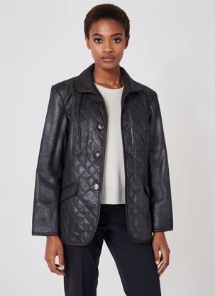 Veste casual col tailleur noir JUMFIL femme