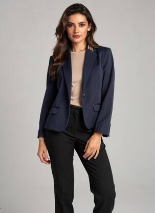 Blazer coupe cintrée bleu JUMFIL femme