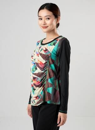 T-shirt manches longues manches longues noir KALI OREA femme