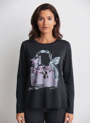 T-shirt manches longues manches longues noir FUEGO WOMAN femme