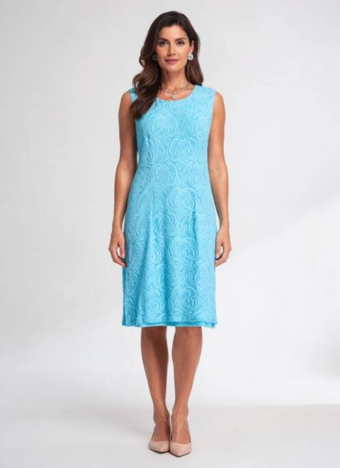 Robe mi-longue sans manche sans manche bleu JUMFIL femme