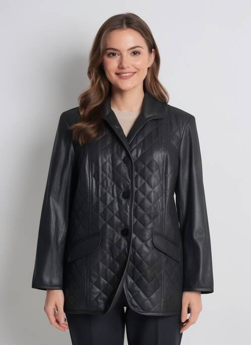 Veste casual col tailleur noir JUMFIL femme