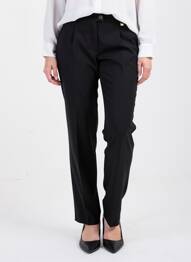 Pantalon slim taille élastique taille haute noir JUMFIL femme