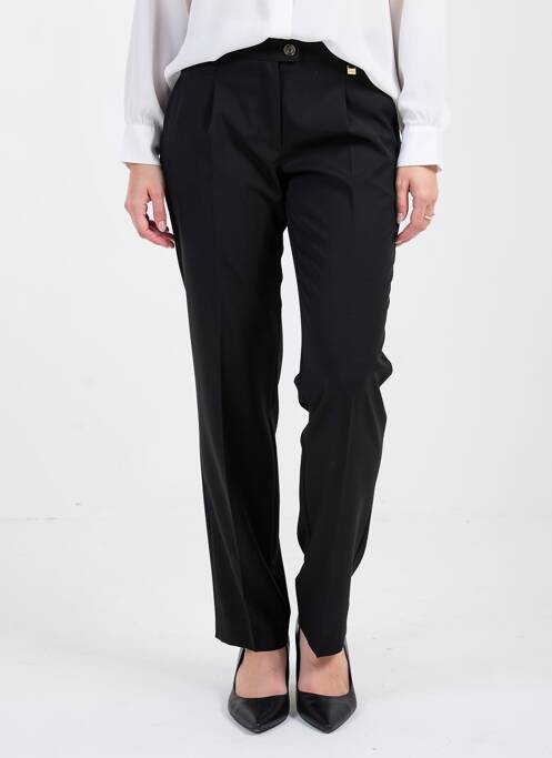 Pantalon slim taille élastique taille haute noir JUMFIL femme