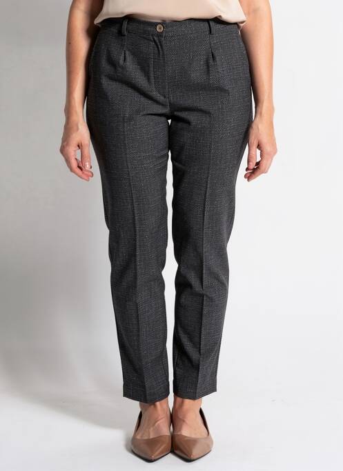 Pantalon slim taille élastique taille haute noir JUMFIL femme