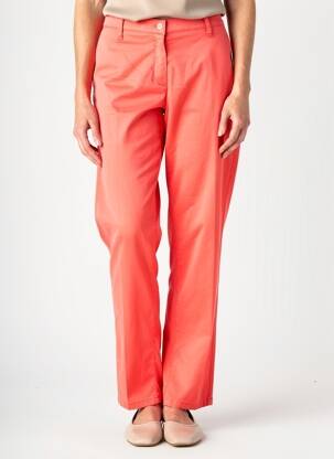 Pantalon chino tissage popeline taille normale rouge BRUNO SAINT HILAIRE femme