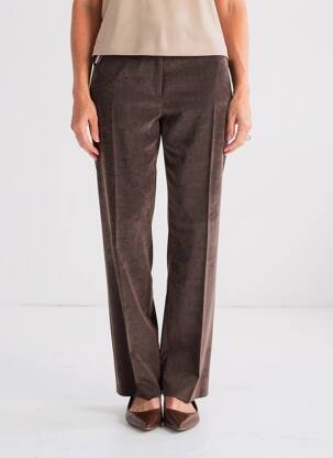 Pantalon droit stretch taille normale marron CHRISTIAN MARRY femme