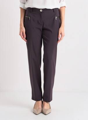 Pantalon slim stretch taille normale violet 3322 femme