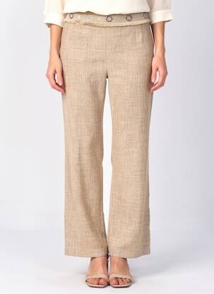 Pantalon droit poches beige JUMFIL femme