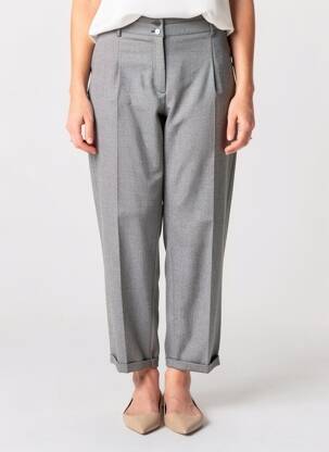 Pantalon chino fermeture zippée sous rabat boutonné taille normale gris FRED SABATIER femme