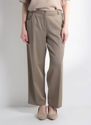 Pantalon droit stretch taille normale marron JUMFIL femme