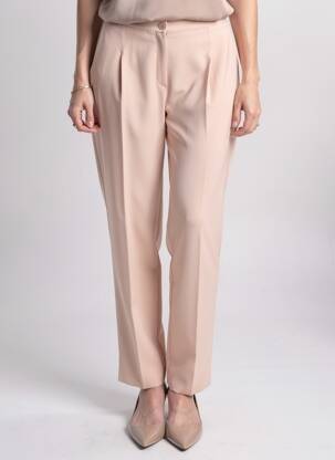 Pantalon droit stretch taille normale rose JUMFIL femme