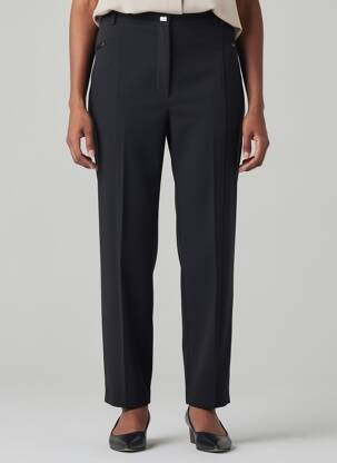 Pantalon droit stretch taille normale noir JUMFIL femme