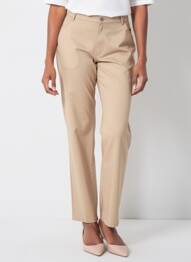Pantalon droit stretch taille normale marron SAINT HILAIRE femme