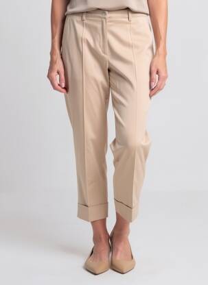 Pantalon 7/8 stretch taille normale beige JUMFIL femme
