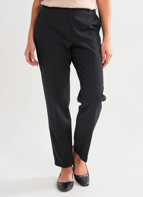 Pantalon droit tissage crêpe taille normale noir JUMFIL femme