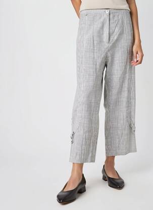 Pantalon 7/8 taille à pinces taille normale gris JUMFIL femme