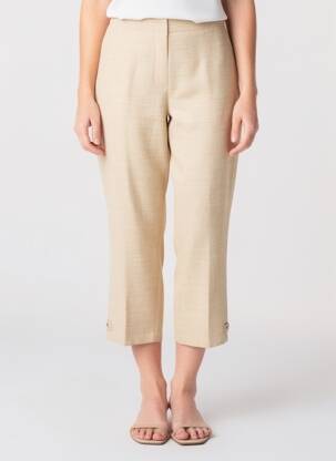 Pantacourt taille élastique taille normale beige JUMFIL femme