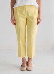 Pantalon 7/8 taille à pinces taille normale jaune JUMFIL femme