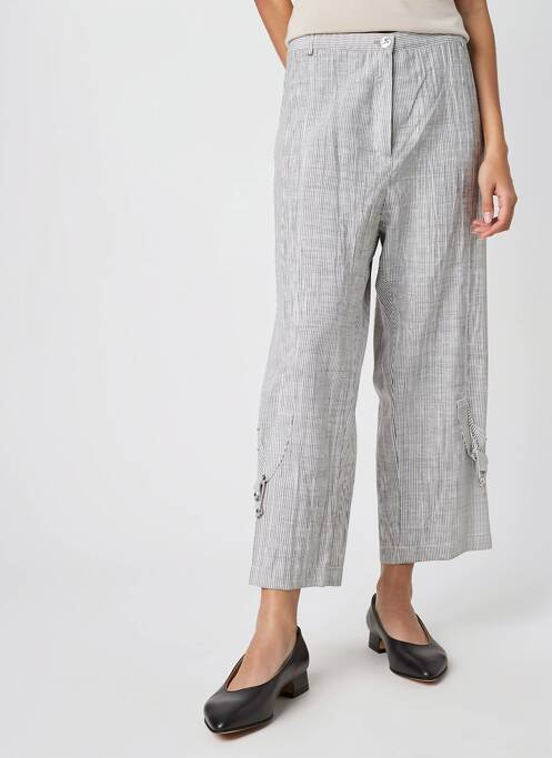 Pantalon 7/8 taille à pinces taille normale gris JUMFIL femme