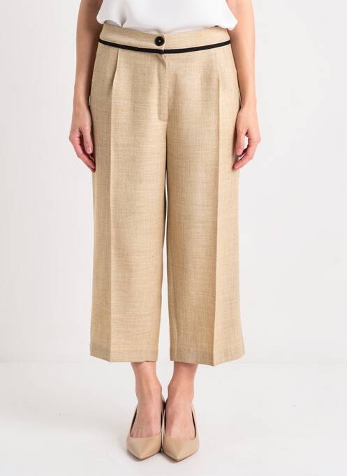 Pantacourt coupe droite taille normale beige JUMFIL femme