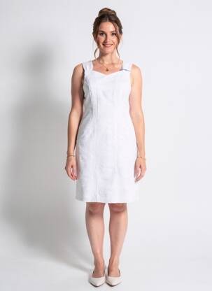 Robe mi-longue sans manche sans manche gris QUATTRO femme