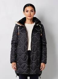 Parka manches longues sans capuche noir REVER MILE femme