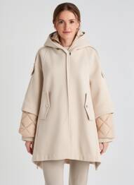 Manteau long a capuche a capuche beige BEAUMONT femme