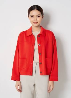 Veste casual coupe droite orange TUZZI femme