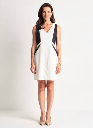 Robe courte sans manche sans manche blanc QUATTRO femme