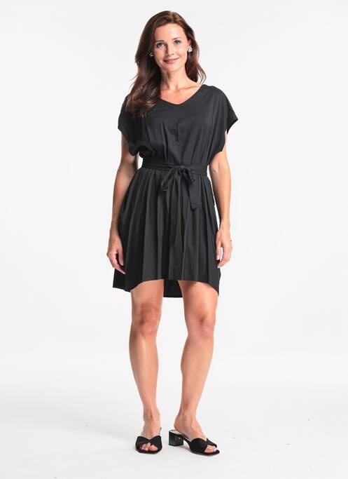Robe courte manches courtes manches courtes noir QUATTRO femme