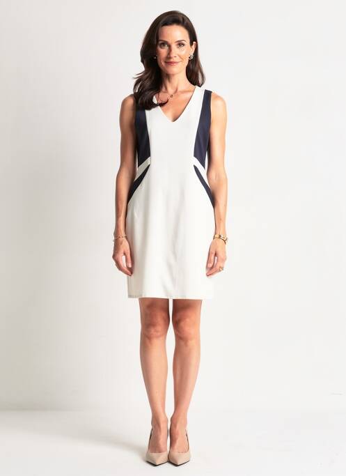 Robe courte sans manche sans manche blanc QUATTRO femme