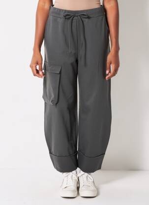 Pantalon cargo poches gris KEDZIOREK femme