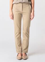 Pantalon slim poches beige HBT femme