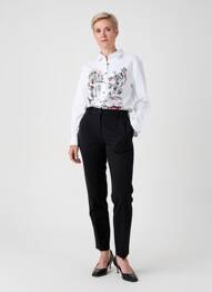 Chemisier coupe cintrée manches longues blanc DOLCEZZA femme