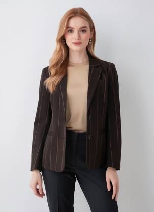 Blazer poches marron SURKANA femme