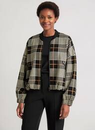 Blouson col v noir K-DESIGN femme
