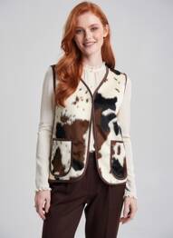 Gilet sans manche poches marron DIXIE femme
