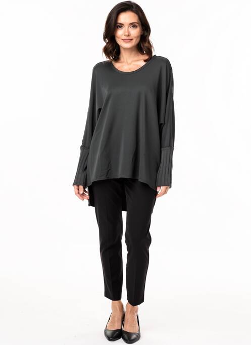 Tunique manches longues col rond vert KEDZIOREK femme