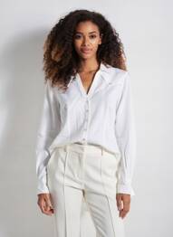 Tunique manches longues col chemisier beige QUATTRO femme