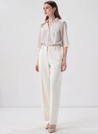 Chemisier coupe cintrée manches 3/4 beige QUATTRO femme