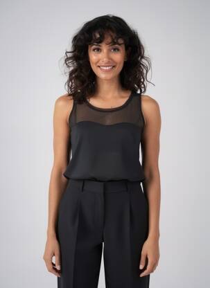 Top sans manche sans manche noir QUATTRO femme